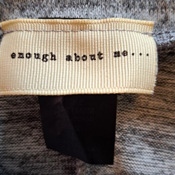 Enough About Me Gray High-Low Split Back Top Size Large - Picture 6 of 7
